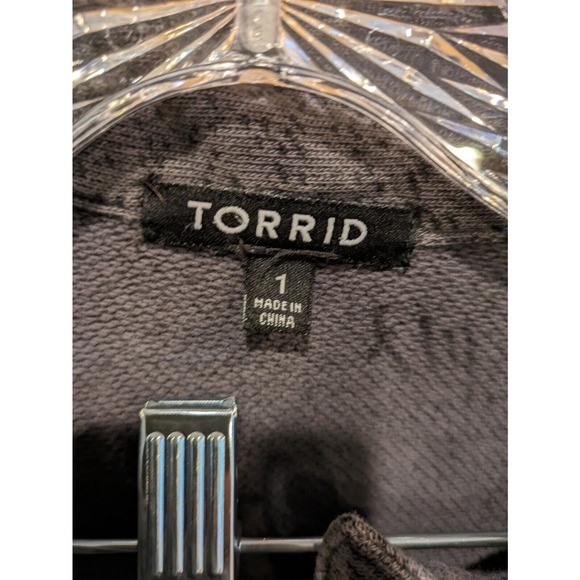 Torrid Sz Plus 1 Drape Front Anorak Jacket Olive Green - Picture 4 of 6